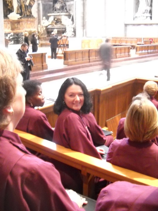 Saint Peter’s Basilica altar choir stalls, Vatican City, Sacred Music and Arts Festival Mass.